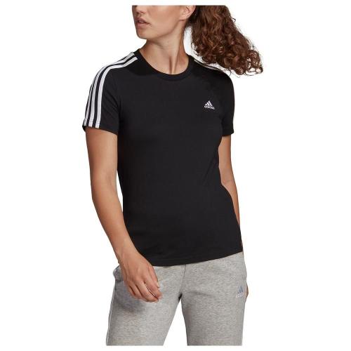 Adidas Γυναικεία κοντομάνικη μπλούζα Loungewear Essentials Slim 3-Stripes ( GL0784)