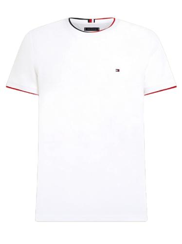 Ανδρικό Tipped Pique T-shirt Λευκό Tommy Hilfiger MW0MW34439-YBR