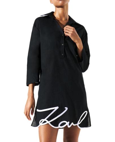 Γυναικείο Karl DNA Signature Beach Φόρεμα Μαύρο Karl Lagerfeld 240W2205-999 BLACK