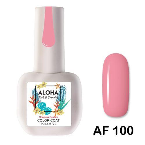 Ημιμόνιμο βερνίκι ALOHA 15ml - Χρώμα: AF 100 / Χρώμα: Nude Ροζ Παστέλ (Pastel Pink Nude)