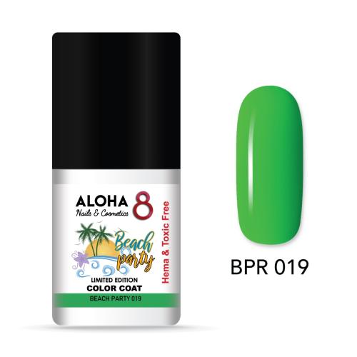 Ημιμόνιμο βερνίκι ALOHA 8ml - Beach Party Limited Edition / BPR-019 Flash Verde