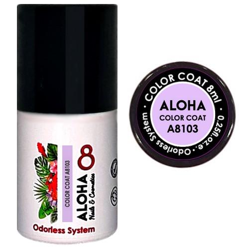 Ημιμόνιμο βερνίκι Aloha 8ml - Color Coat A8103 / Χρώμα: Λιλά Βιολετί (Lilac Violet)