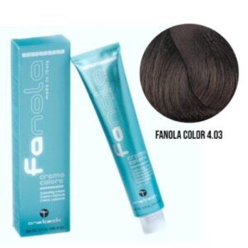 Επαγγελματική Βαφή Μαλλιών – 100ml / Fanola Color 4.03 – Καστανό Ζεστό