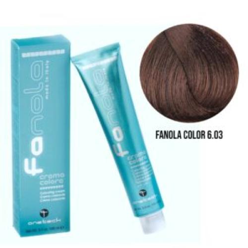 Επαγγελματική Βαφή Μαλλιών – 100ml / Fanola Color 6.03 – Ξανθό Σκούρο Ζεστό