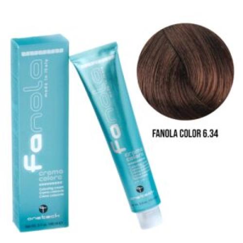 Επαγγελματική Βαφή Μαλλιών – 100ml / Fanola Color 6.34 – Ξανθό Σκούρο Ντορέ Χάλκινο