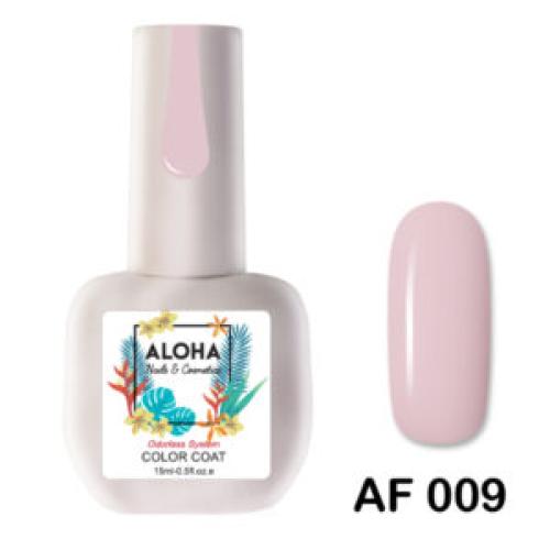 Ημιμόνιμο βερνίκι ALOHA 15ml – AF 009 / Χρώμα: Φυσικό Ροζ-Μπεζ (Natural Pink-Beige)