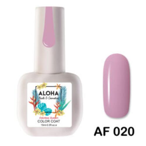Ημιμόνιμο βερνίκι ALOHA 15ml – AF 020 / Χρώμα: Ροζ παστέλ (Vintage Pink)