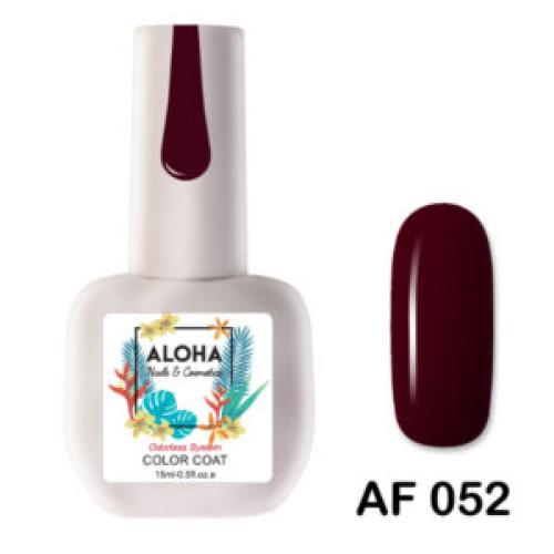 Ημιμόνιμο βερνίκι ALOHA 15ml – AF 052 / Χρώμα: Μπορντώ (Bordeaux)