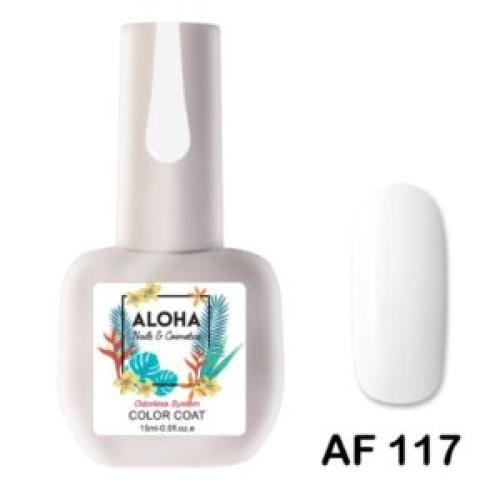 Ημιμόνιμο βερνίκι ALOHA 15ml – AF 117 / Χρώμα: Λευκό (White)