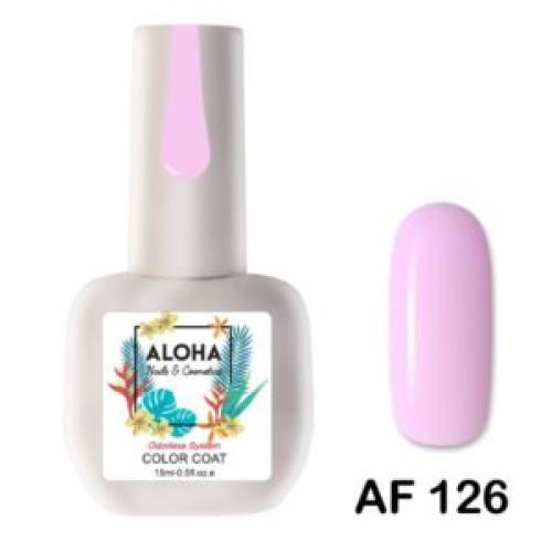 Ημιμόνιμο βερνίκι ALOHA 15ml – AF 126 / Χρώμα: Παστέλ κουφετί (Baby pink)