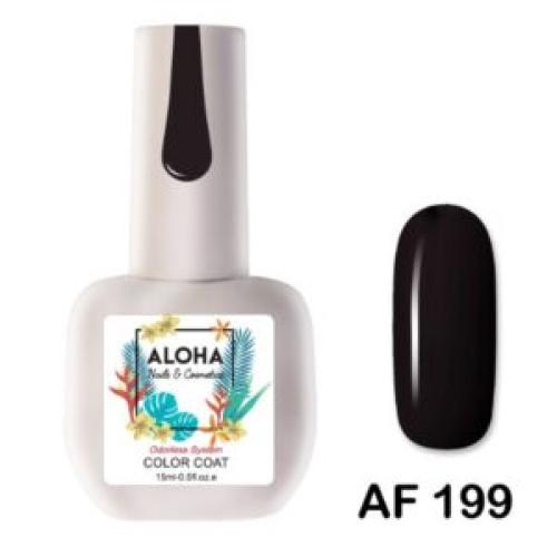 Ημιμόνιμο βερνίκι ALOHA 15ml – AF 199 / Χρώμα: Πολύ Σκούρο καφέ-μωβ (Tawny Port Wine)