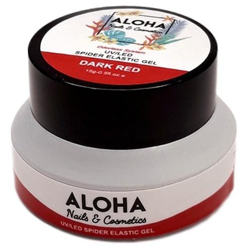 Spider Elastic Gel 15ml - Aloha Nails + Cosmetics / Χρώμα: Σκούρο κόκκινο