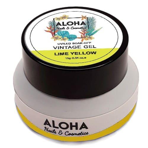 UV/LED Vintage Gel Aloha 15gr / Χρώμα: Κίτρινο lime (Lime Yellow)