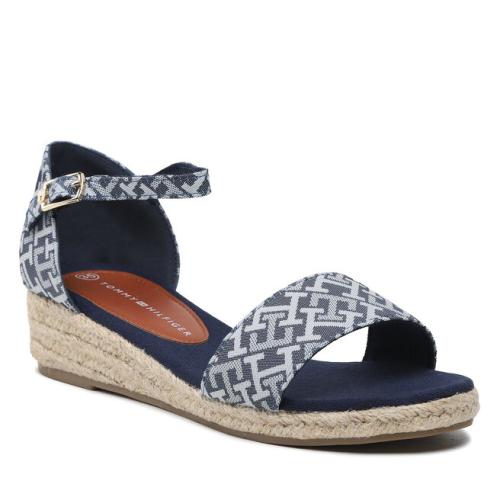 Εσπαντρίγιες Tommy Hilfiger Rope Wedge Sandal Denim T3A7-32776-0048 S Denim 806