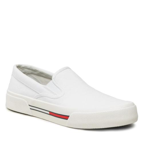 Πάνινα παπούτσια Tommy Jeans Slip On Canvas Color EM0EM01156 White YBR