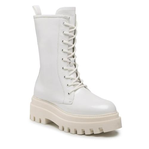 Ορειβατικά παπούτσια Calvin Klein Jeans Flatform LAceup Boot Patent YW0YW00852 White YBR
