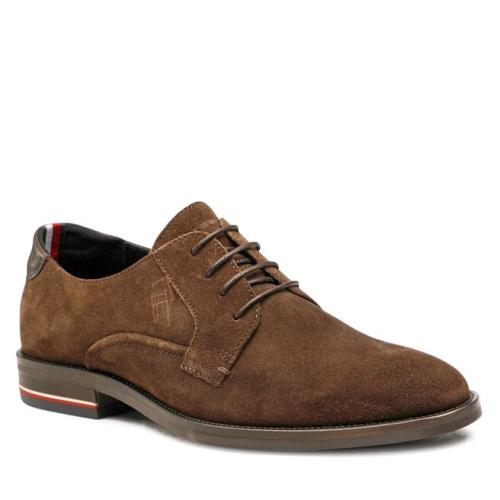 Κλειστά παπούτσια Tommy Hilfiger Signature Hilfiger Suede Shoe FM0FM04215 Cocoa GT6