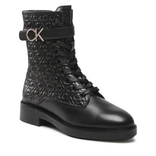 Μποτάκια Calvin Klein Combat Boot HW0HW01525 Seasonal Black Mono 0GK