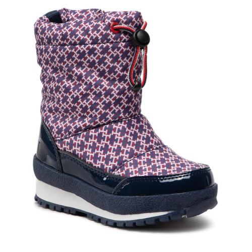 Μπότες Χιονιού Tommy Hilfiger Snow Boot T3A5-32435-1486 M Blue/Bordeaux X663