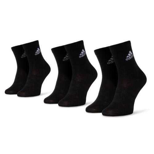 Σετ 3 ζευγάρια ψηλές κάλτσες unisex adidas Light Crew 3pp DZ9394 Black/Black/Black