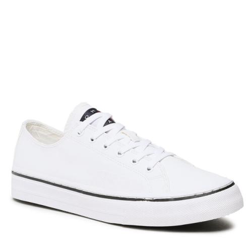 Πάνινα παπούτσια Tommy Jeans Lace Vulc Ess EM0EM01047 White YBR