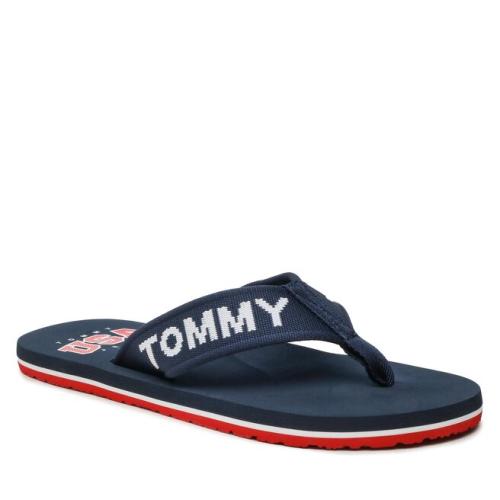 Σαγιονάρες Tommy Jeans Flip Flop Logo Tape EM0EM01147 Twillight Navy C87