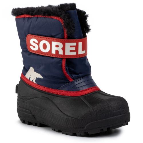 Μπότες Χιονιού Sorel Childrens Snow Commander NC1960 Noctural/Sail Red 591