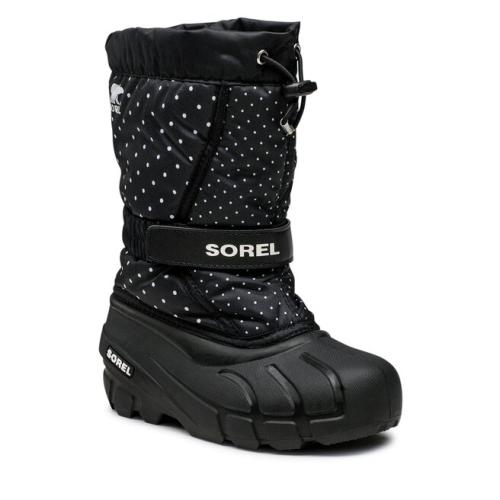 Μπότες Χιονιού Sorel Youth Flurry Print NY3503-010 Black