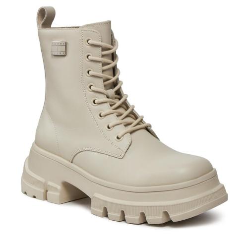 Ορειβατικά παπούτσια Tommy Jeans Tjw Chunky Leather Boot EN0EN02503 Bleached Stone AEV