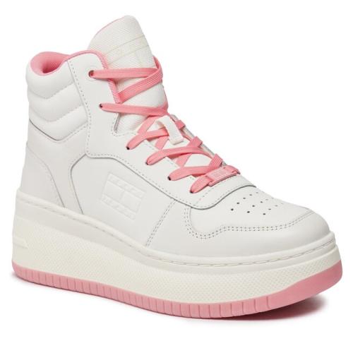 Αθλητικά Tommy Jeans Tjw Retro Basket Mc Lace Up EN0EN02422 Ecru / Doll Pink YBL