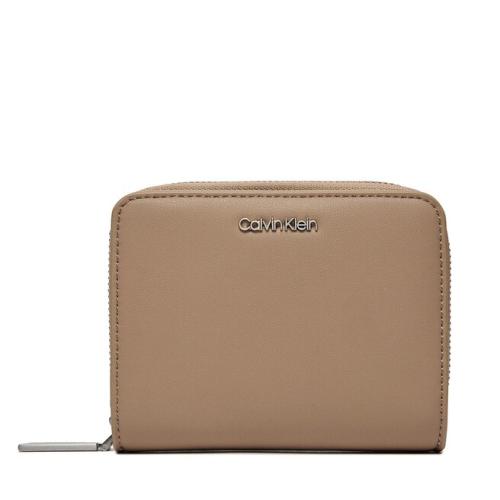 Μικρό Πορτοφόλι Γυναικείο Calvin Klein Ck Must Z/A Wallet W/Flap Md K60K607432 Silver Mink PFA