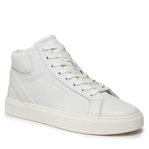 Αθλητικά Calvin Klein High Top Lace Up Archive Stripe HM0HM01291 Triple White 0K4