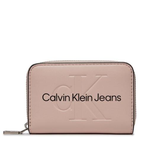 Μεγάλο Πορτοφόλι Γυναικείο Calvin Klein Jeans Sculpted Med Zip Around Mono K60K607229 Pale Conch TFT