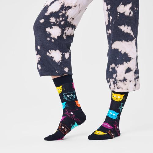 Κάλτσες Ψηλές Unisex Happy Socks MJA01-9050 Μαύρο