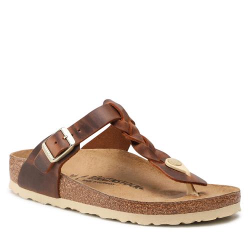 Σαγιονάρες Birkenstock Gizeh Braided 1021336 Cognac