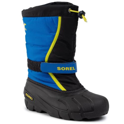 Μπότες Χιονιού Sorel Youth Flurry NY1965 Black/Super Blue/Noir/Ultra Bleu 014