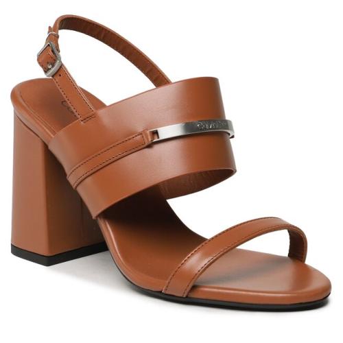 Σανδάλια Calvin Klein Block Hl Sandal HW0HW01612 Cognac GP4