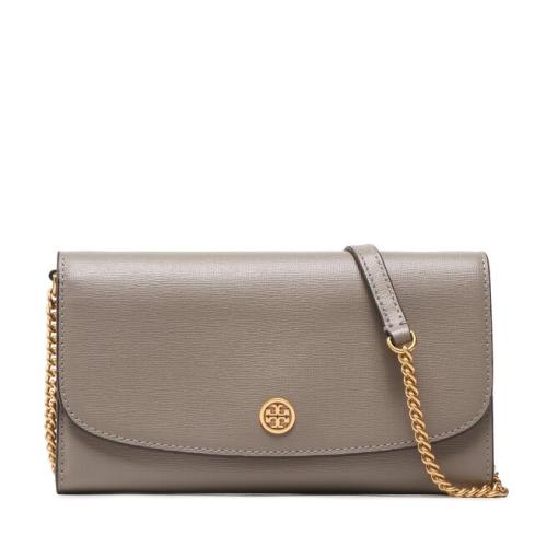 Τσάντα Tory Burch Robinson Chain Wallet 137152 Gray Heron 082