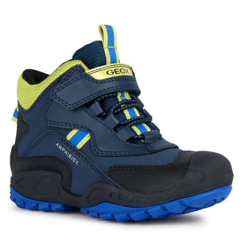 Μπότες Χιονιού Geox J New Savage Boy B A J261WB 050BU CF43S M Navy/Lime Green