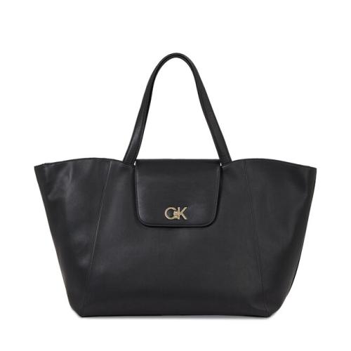 Τσάντα Calvin Klein Re-Lock Shopper W/Flap K60K611052 Ck Black BAX
