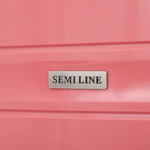 Μεγάλη Σκληρή Βαλίτσα Semi Line T5615-3 Ροζ