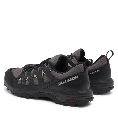 Παπούτσια πεζοπορίας Salomon X Braze GORE-TEX L47180500 Magnet/Black/Gray Green