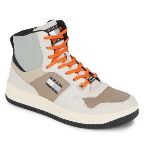 Αθλητικά Tommy Jeans Tjm Basket Mid Leather EM0EM01258 Bleached Stone AEV