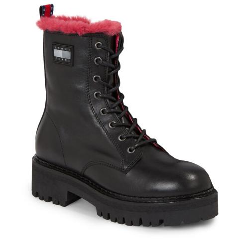 Μποτάκια Tommy Jeans Tjw W Urban Boot Smooth Ltr Wl EN0EN02402 Black BDS