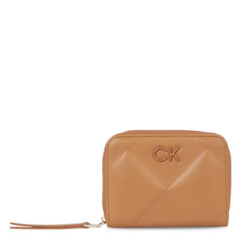 Γυναικείο Πορτοφόλι Calvin Klein Re-Lock Quilt Za Wallet Md K60K610785 Brown Sugar GA5