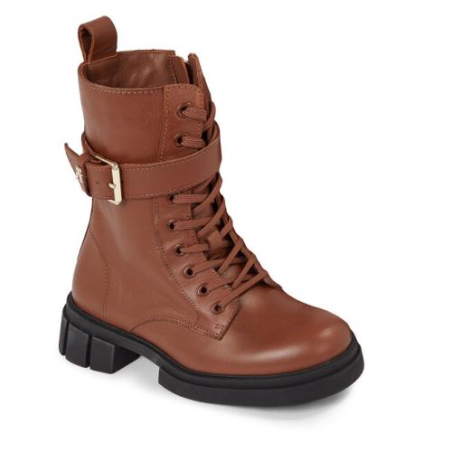 Ορειβατικά παπούτσια Tommy Hilfiger Cool Feminine Bikerboot FW0FW07322 Natural Cognac GTU