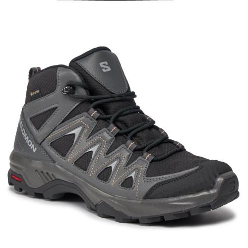 Παπούτσια πεζοπορίας Salomon X Braze Mid GORE-TEX L47181200 Black/Magnet/Hazelnut