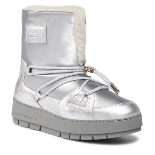 Μπότες Χιονιού Tommy Hilfiger Tommy Essential Silver Snowboot FW0FW07506 Silver 0IM