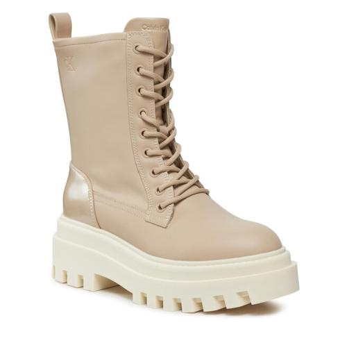 Ορειβατικά παπούτσια Calvin Klein Jeans Chunky Boot Laceup Lth Mg Sat YW0YW01285 Cement PA5