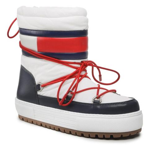 Μπότες Χιονιού Tommy Jeans Snowboot Low EN0EN02162 Red White Blue 0K4